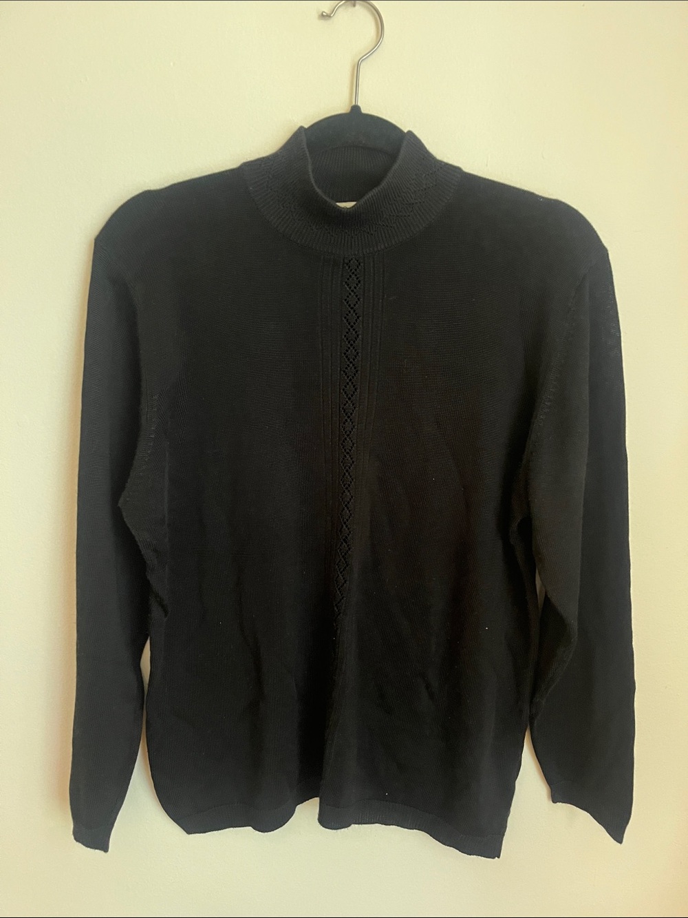 Vintage Black Mock Neck Sweater